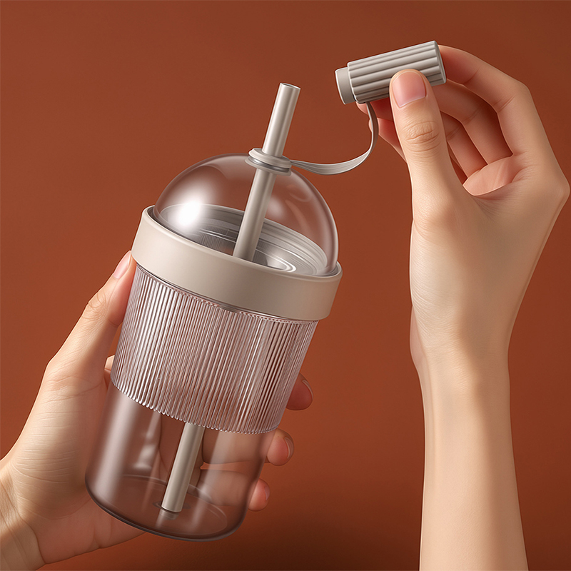 Training Cup Straw - Copos de café com tampa reutilizáveis,