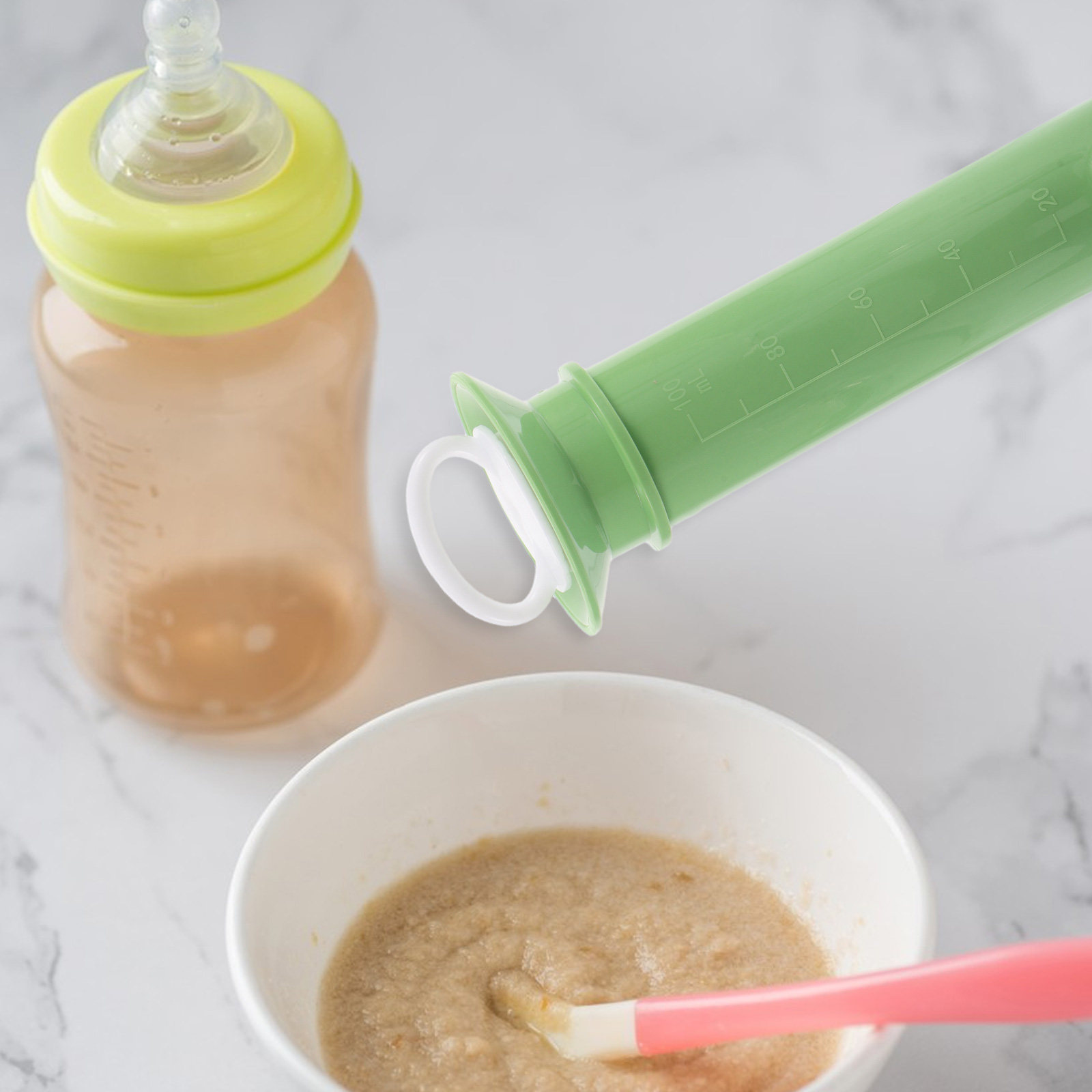Baby Food Yogurt - Dispensador de Comida para Bebê Compacto,