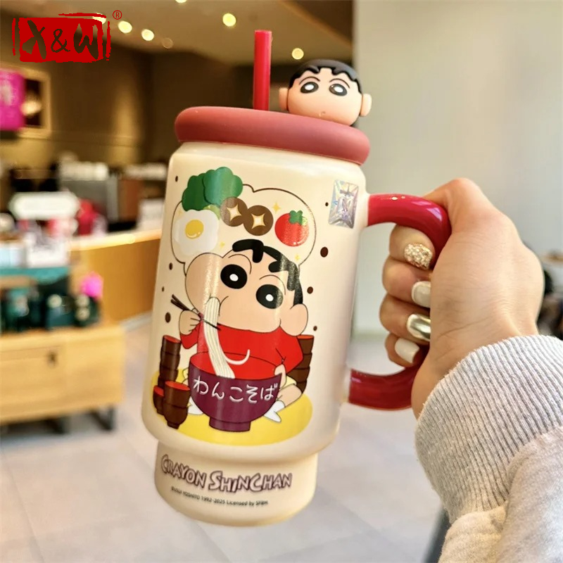 Training Cup Straw - Copo de Cerâmica X&W Crayon Shin-Chan