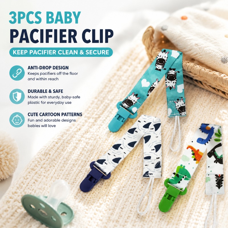 Kit com 3 Prendedores de Chupe - Baby Food Pacifier avaliação e preço