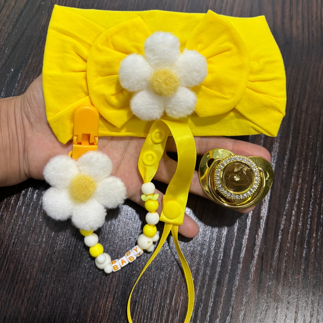 Faixa de cabelo para bebê, chu - Baby Food Pacifier avaliação e preço